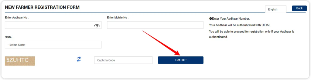 PM Kisan Farmer Registration